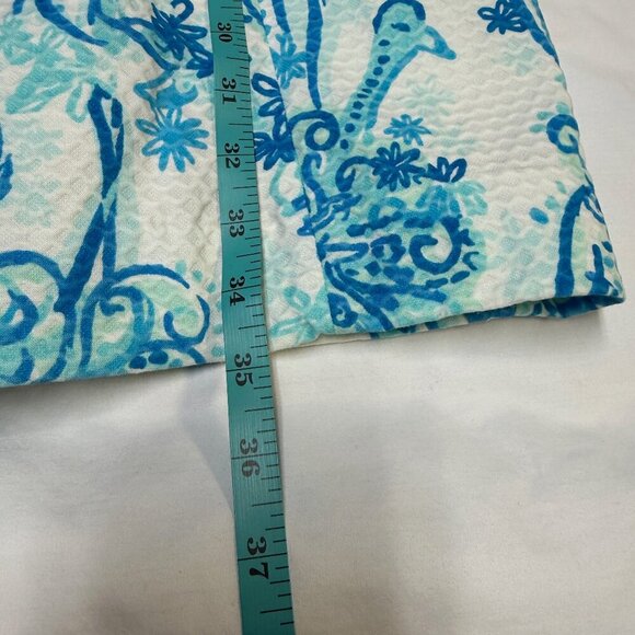 Lilly Pulitzer Pearl Dress Blue Flamingo Print Women’s Size 8 EUC - Picture 10 of 11